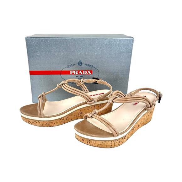 Prada Sport Wedge Sandals - Picture 2 of 8
